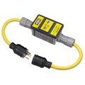 Hubbell Wiring Device-Kellems Portable GFCI, 30 AMP, 250 Volt, Self Test, Automatic Set, 25 FT Cord, Triple Tap, Yellow GFPILST30250LKA
